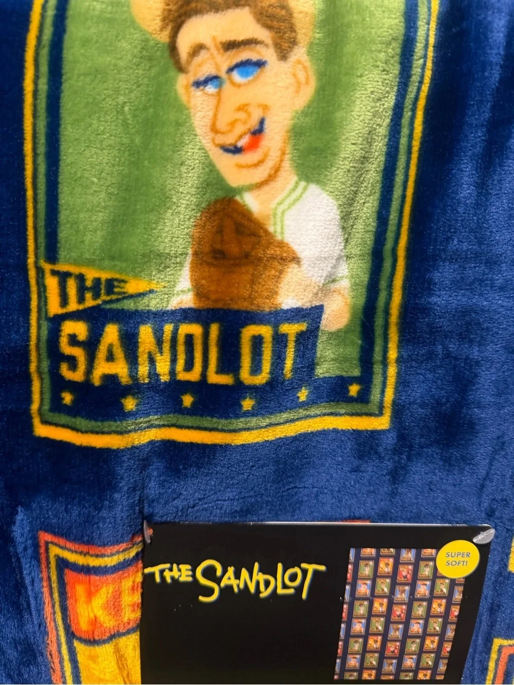 The Sandlot Plush Throw Blanket - Blue Multi-Character Design